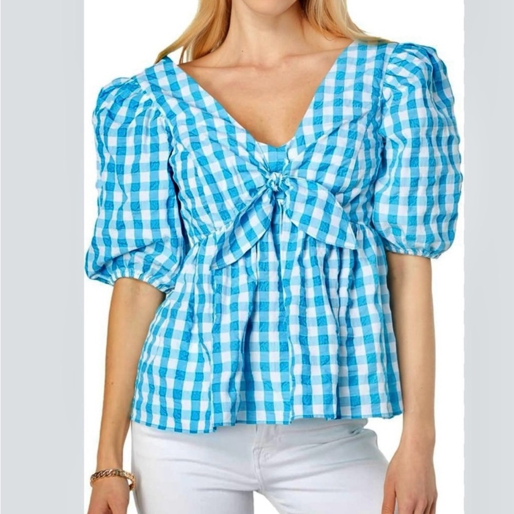 Lilly Pulitzer Womens Blue Turquoise
Gingham top